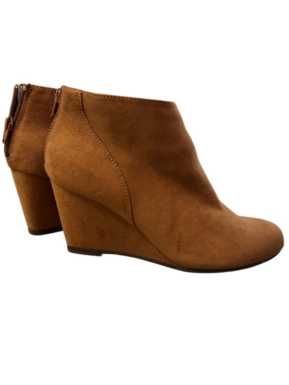 Brown Suede Heeled Ankle Boots